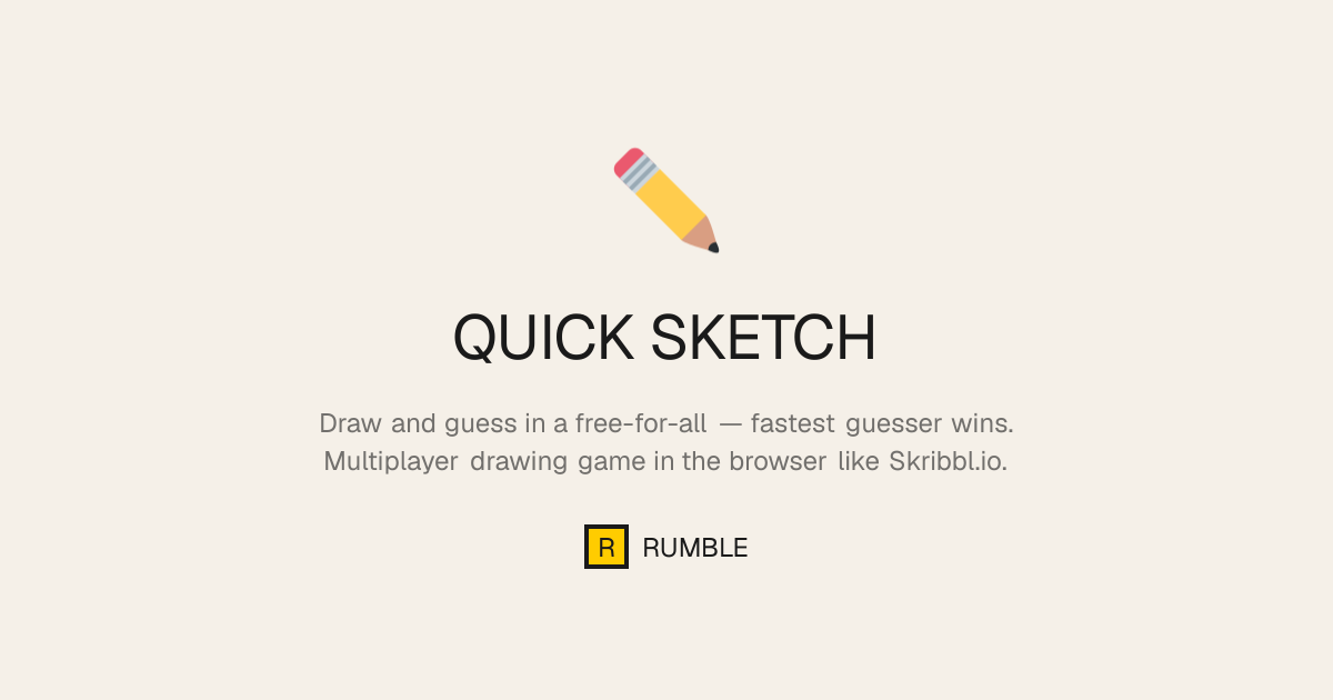 Quick Sketch — Online Draw & Guess Game | Rumble